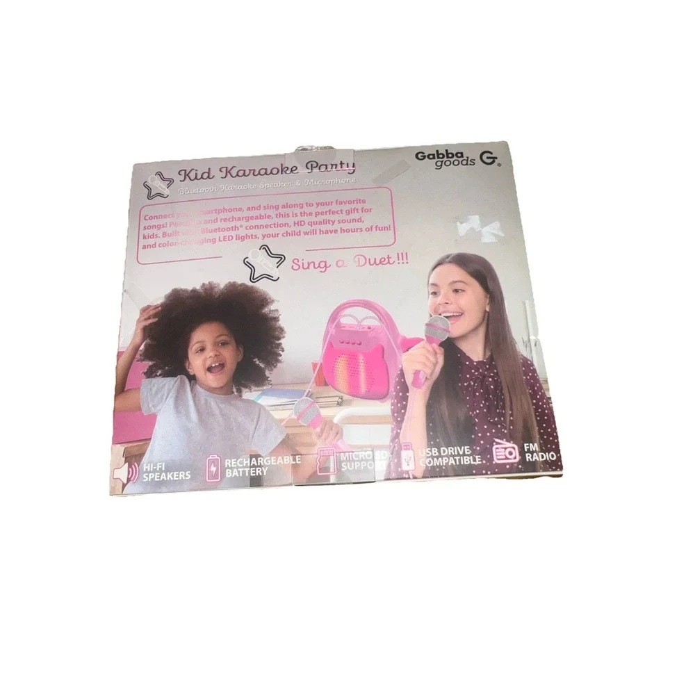 Gabba Goods Kids Karaoke Party Speaker with Microphone 2‎ Piece Set